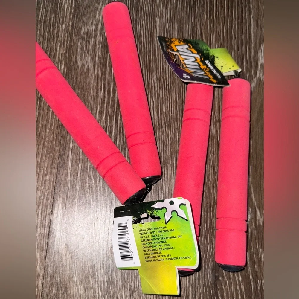 Ninja Black and Red Sword Nunchucks Sets